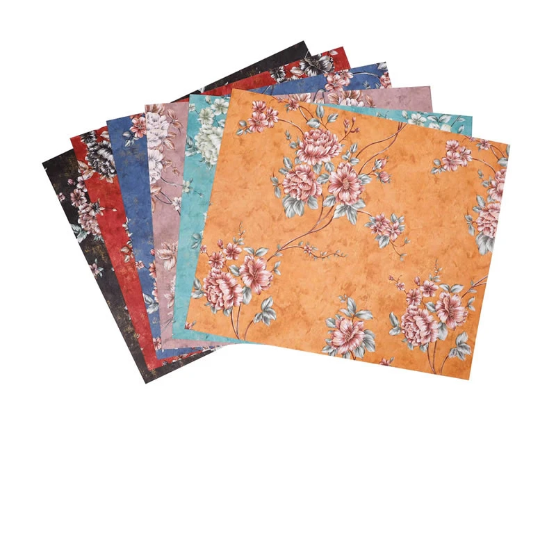 Newest flower wrap 58*58cm retro pattern rose bouquet wrapping paper for flowers