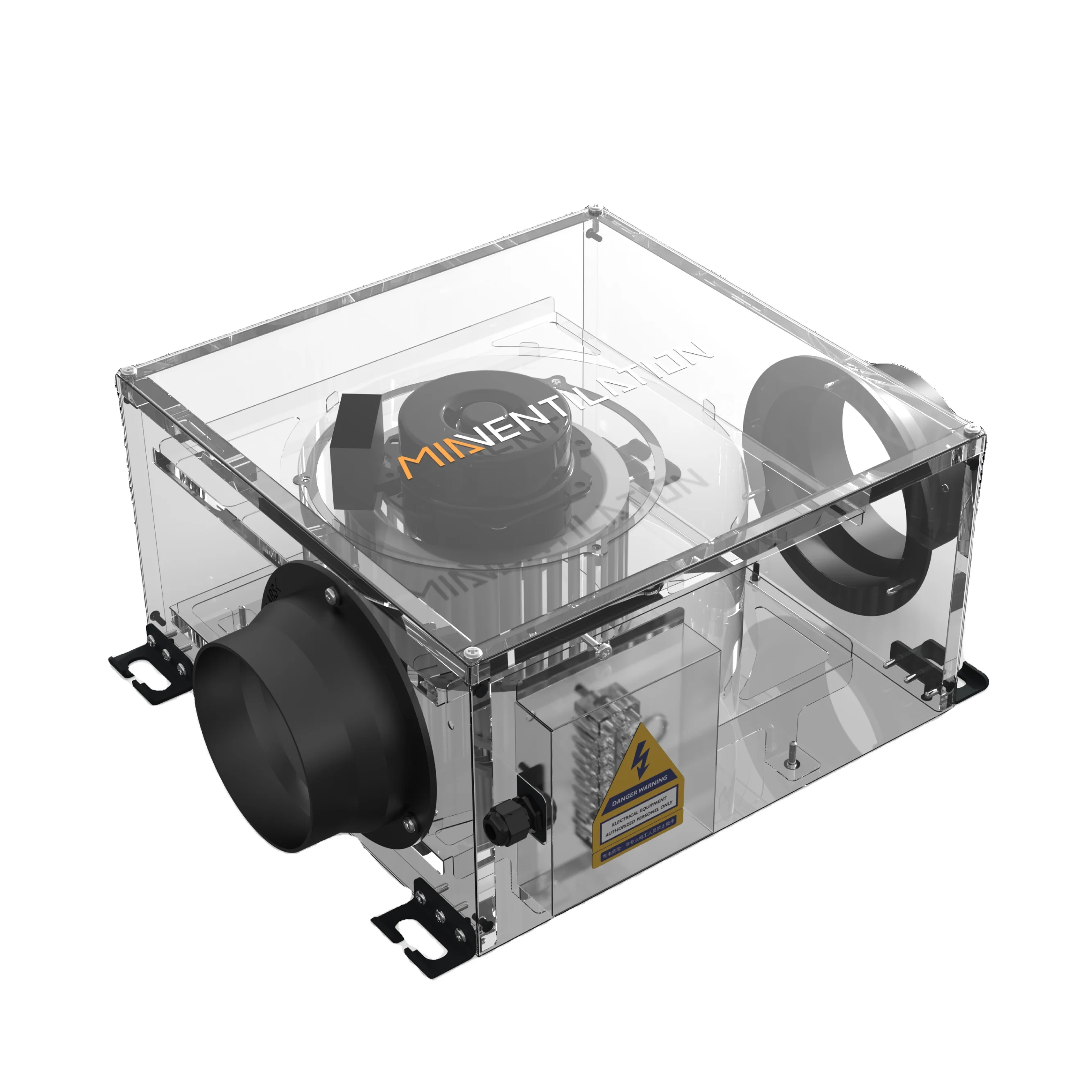 MIA 2000m3/h Industrial DC Brushless Fan Centrifugal High Wind Pressure Ventilation Air Exhaust Fan for Office Building