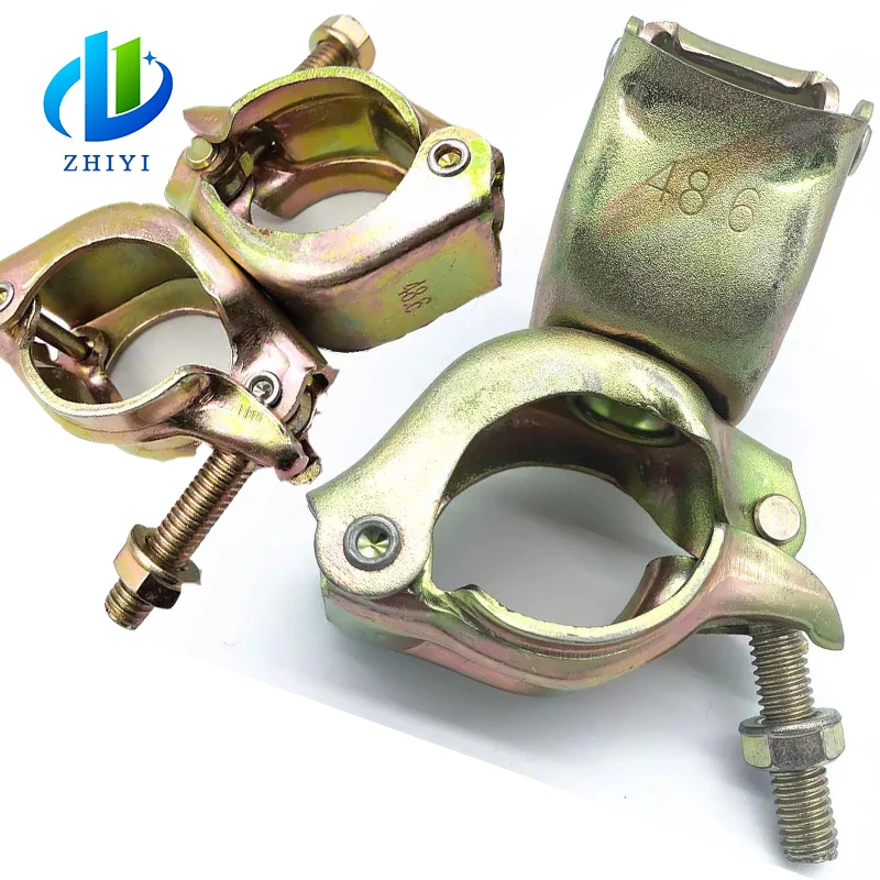 ladder accessories swivel clamp construction double coupler right angle coupler 48.6*48.6mm scaffold builder