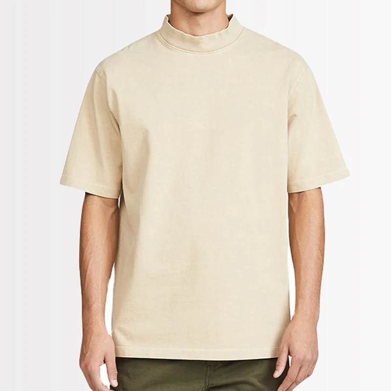 FOKSY 100% Cotton T Shirt Printing Blank Essentials Streetwear Manufacturer Round Neck T Unisex Plain Mock T