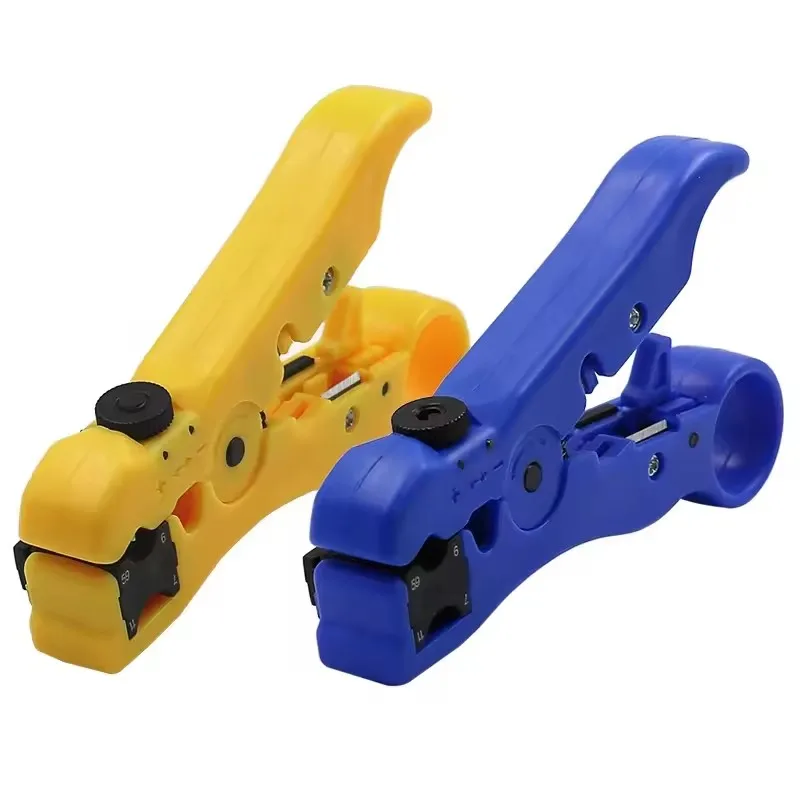 Multifunctional Wire Pliers Rotary Wire Stripper Adjustable Distance STP/UTP Network Cable Coaxial Wire Stripper Tool