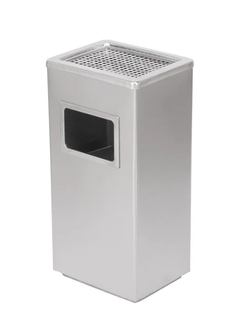 Rectangle Ashtray Bin Stainless Steel Ashtray Trash Bin Waste Cigarette Standing Bin