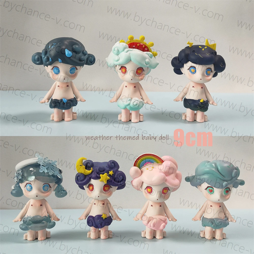 Therapy trendy art toy weather themed cartoon baby angel figure doll collectible designer toy for home styling decoration