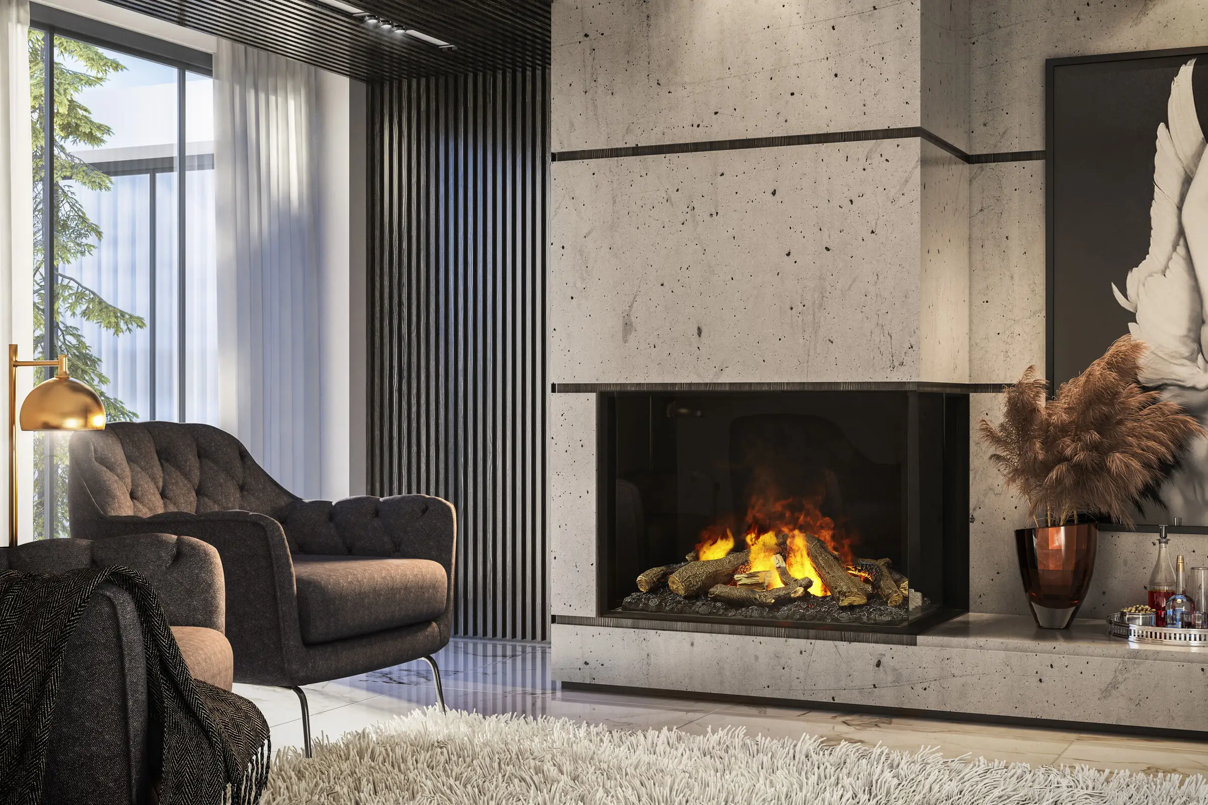 Manufacturer supply custom size 3d atomization electric water vapor fire steam fireplace for modern interior decoration