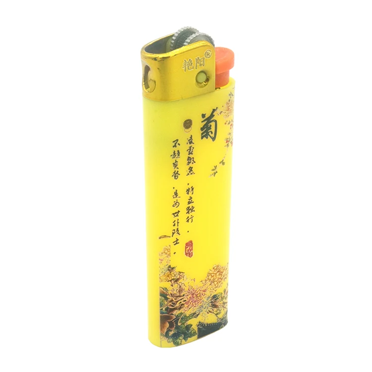 China Smooth High Quality Fashion Disposable Butane Gas Custom Logo Lighter Flint