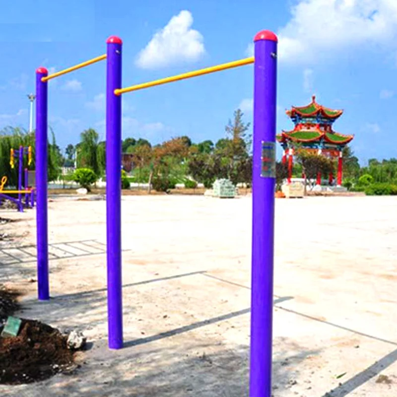 Outdoor exercise equipment two horizontal bar for the