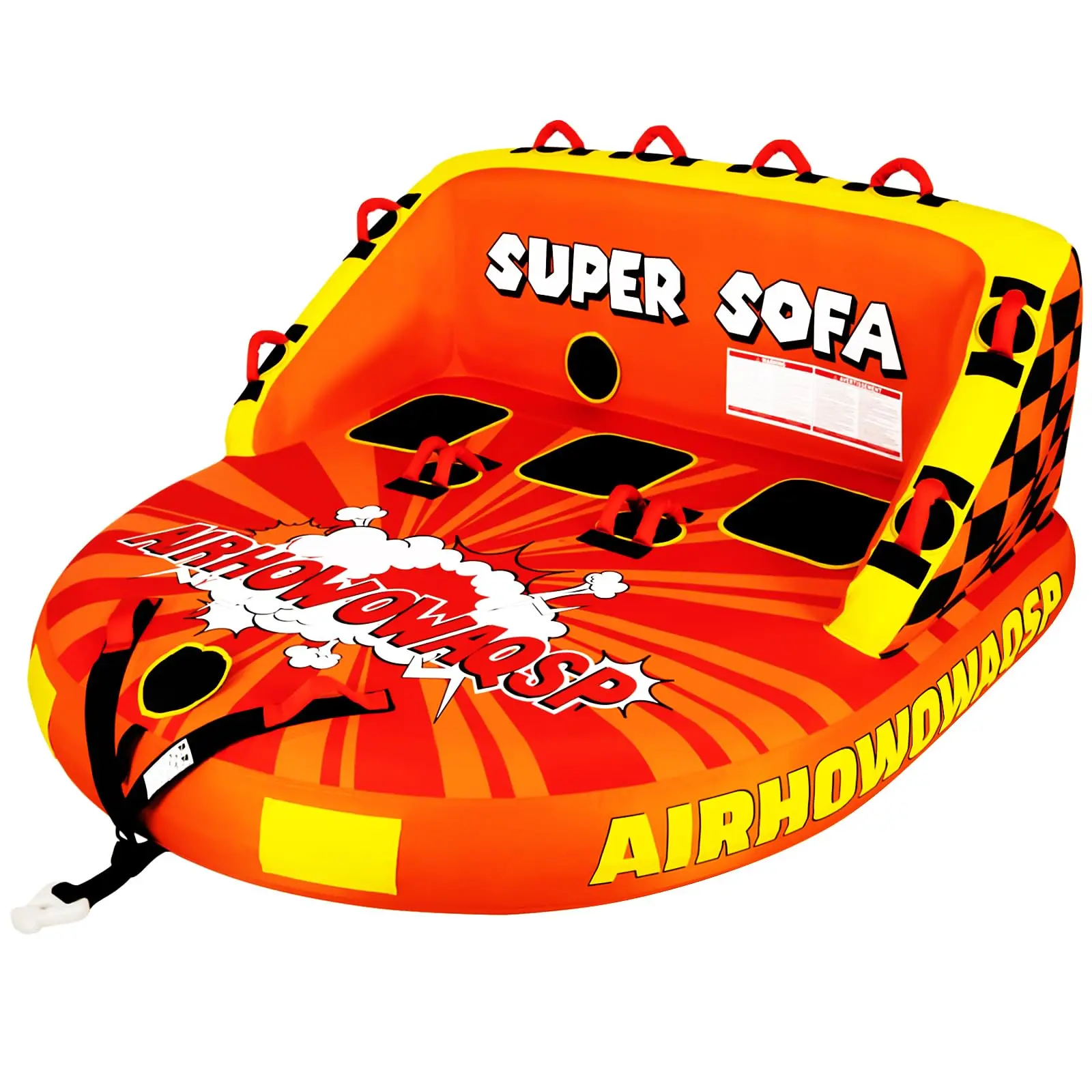 Customized Inflatable Towable Water Sports Water Tube Boat 4 Rider Water Jet Ski Sports Inflatable Towing Sofa Towable Tube