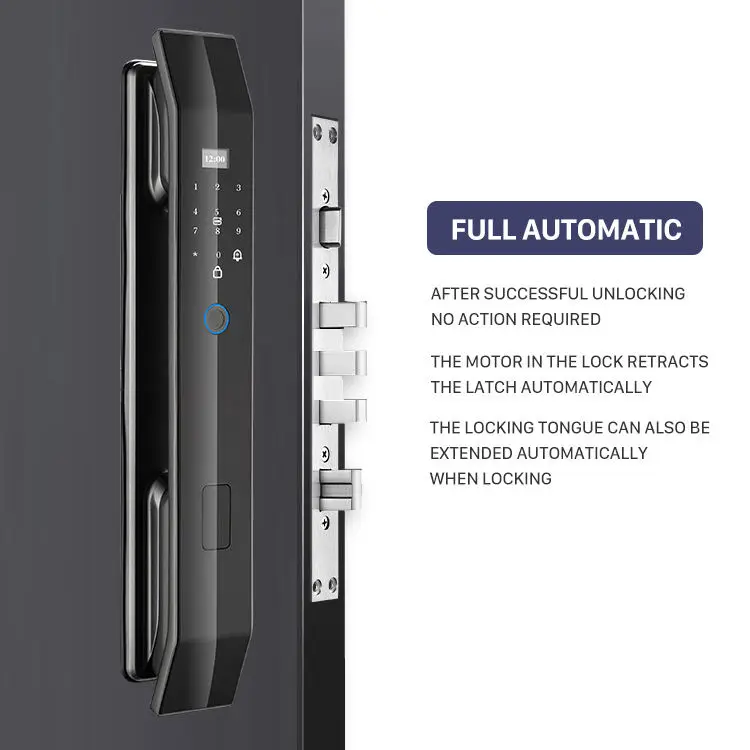 Factory Price Fingerprint Smart Door Lock RFID WIFI Password Keyless Apartment Room Lock Tuya APP Digital Door Lock