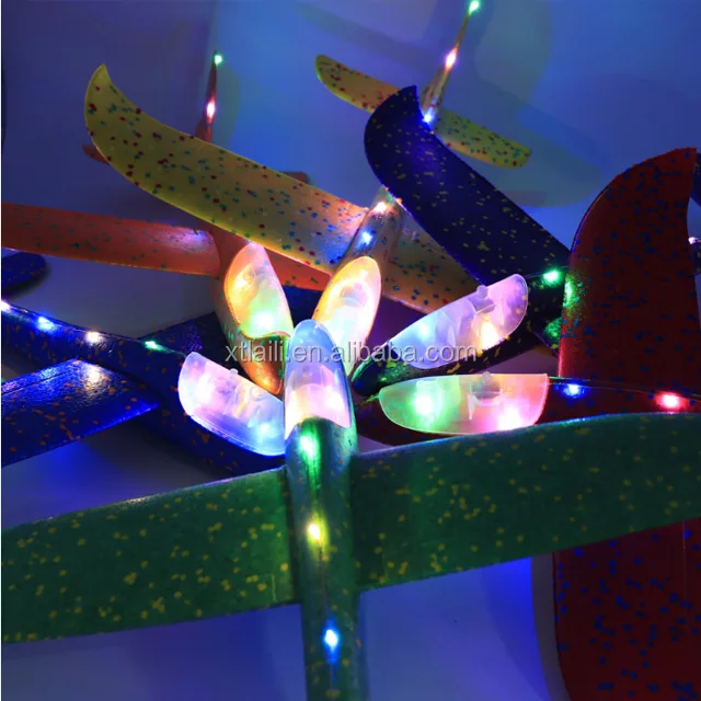 HOSHI Epp Plane Foam Airplane Hand Throw Flying Air Plane For Kids Gift Toy With Led