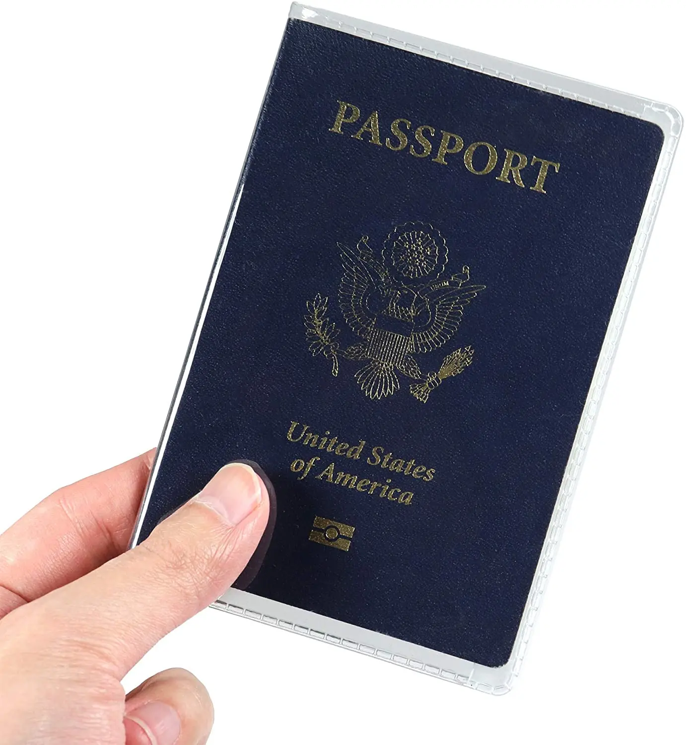 Wholesales Factory Manufacture  Clear PVC Transparent Personal Travel ID Card Protector Passport Cover