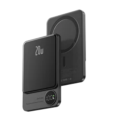 Newest Mini Portable Charger 5000mah 10000mah Powerbank Magnetic Wireless Charging Metal Power Bank with Led Display Q9