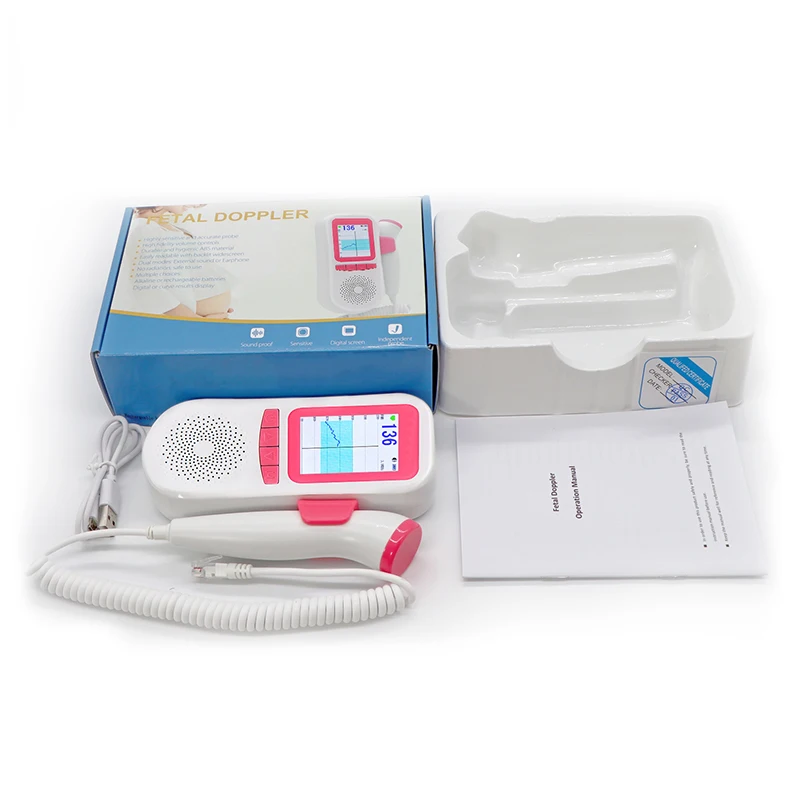 Недорогой популярный волновой фетальный допплер ультразвуковой детектор сердца ребенка Распродажа с Bluetooth заводская цена монитор сердцебиения