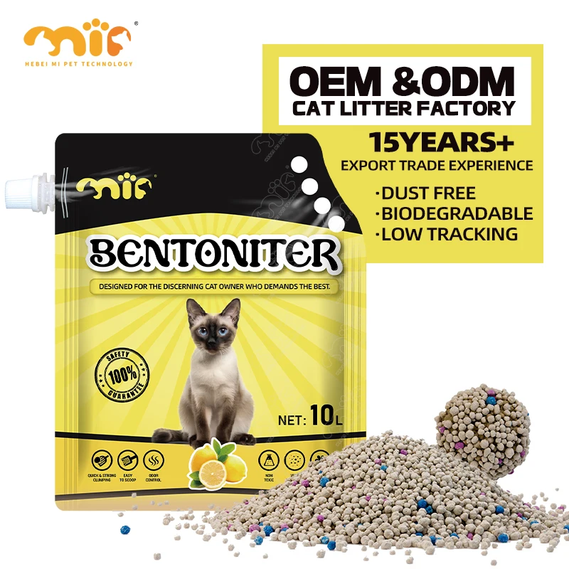 Wholesale Cat Litter OEM ODM Clumping Premium Ball Shape Bentonite Cat Litter Sand