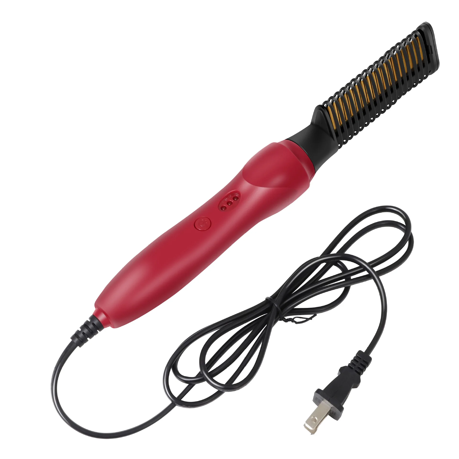 Hot Comb Hair Straightener Brush Ceramic Curling Press Comb Flat Iron Curlers Designed Hair Hot Comb