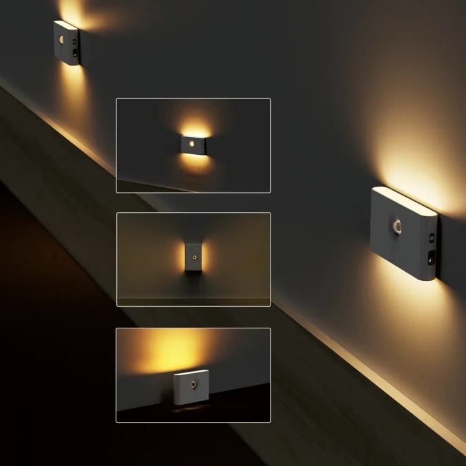 PIR Infrared Motion Sensor Night Lights Auto Control wall magnetic rechargeable Mini LED nightLight for Bedroom hallway bathroom