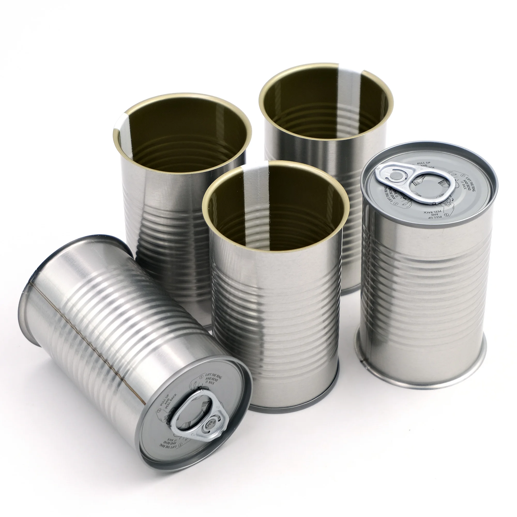 #588 Plain Custom Printing Empty Tin Cans Wholesale Food Grade Metal Container for Sardines Sea Fish Canning