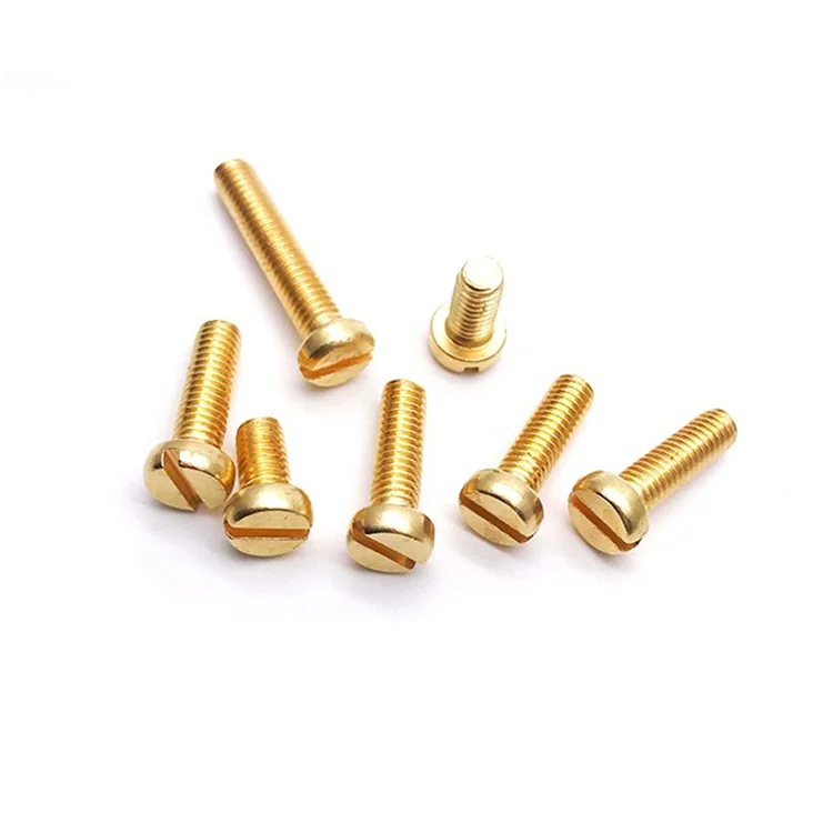 Screw din84 m0.8 brass metric slotted cheese head screw