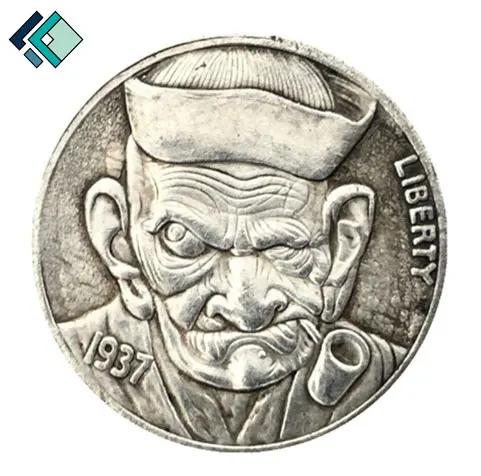 Wholesale Maker USA Metal Skull Challenge Coin Old Style Pressed Copy Coin Art Collection  Commemorative Custom Engraved Coins