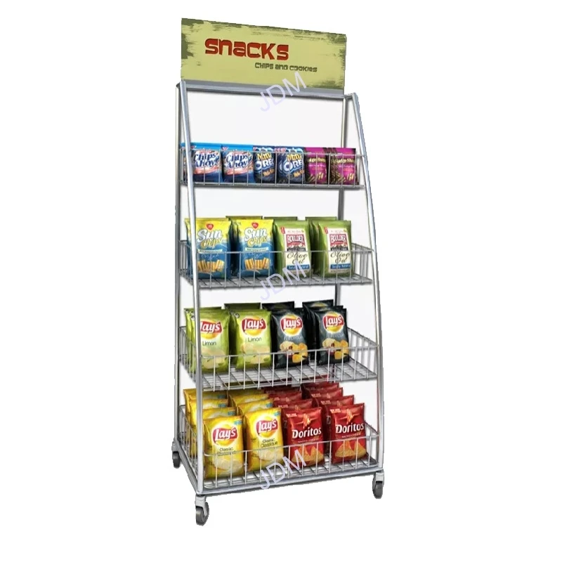 Подставка под заказ для закусок, картофельных чипсов, для рынка, для жевательной резинки, шоколадных шоу, полки для чипсов