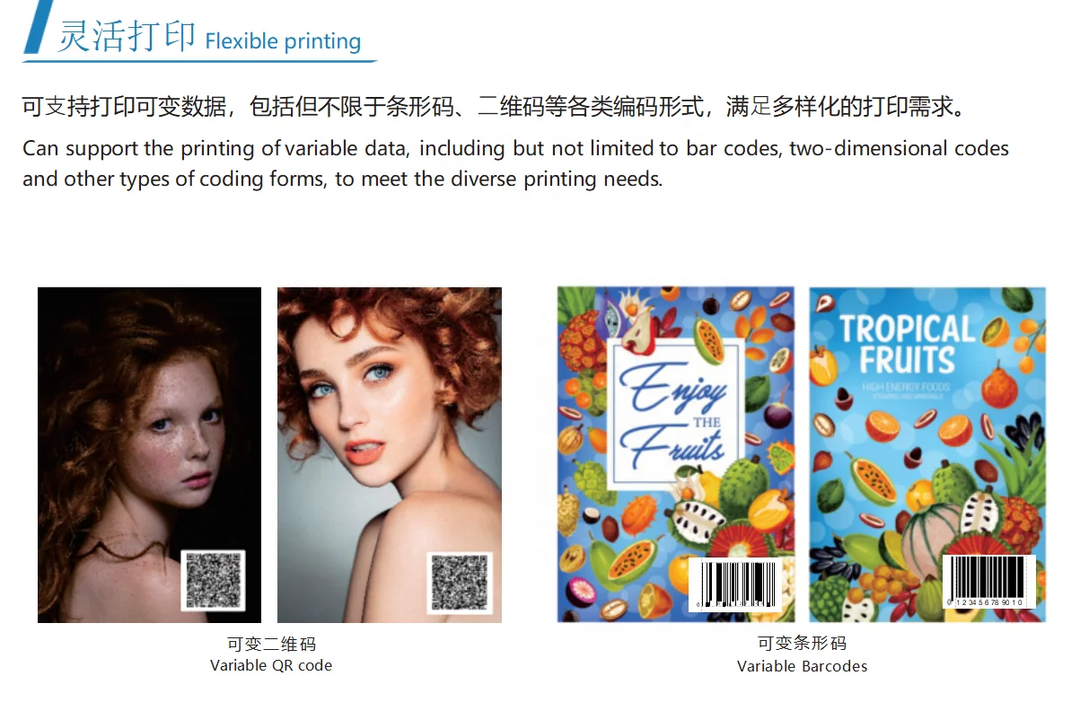 Barcode QR code database image Paper Film Label UV digital Printer Machine
