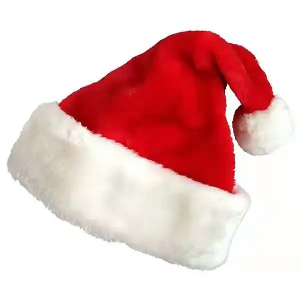 christmas decorations Fleece Santa cap Christmas gifts blank custom party top hat