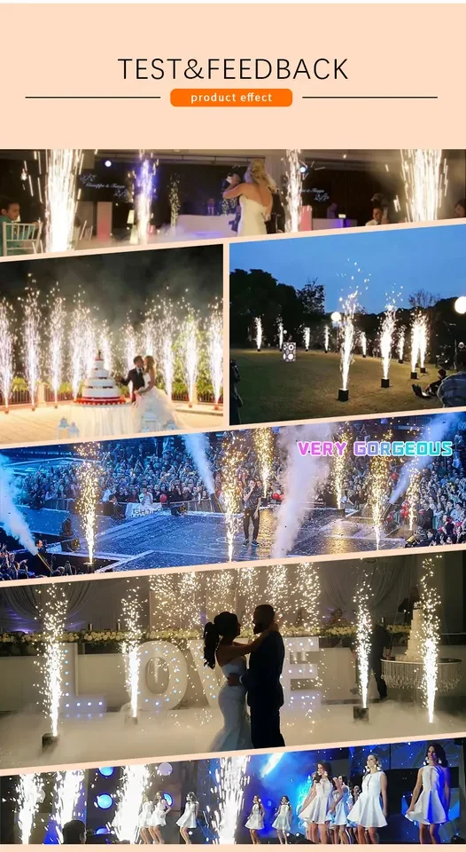 spin cool spark fireworks sparkler machine 750w 600w wireless stage equipment cold spark machine