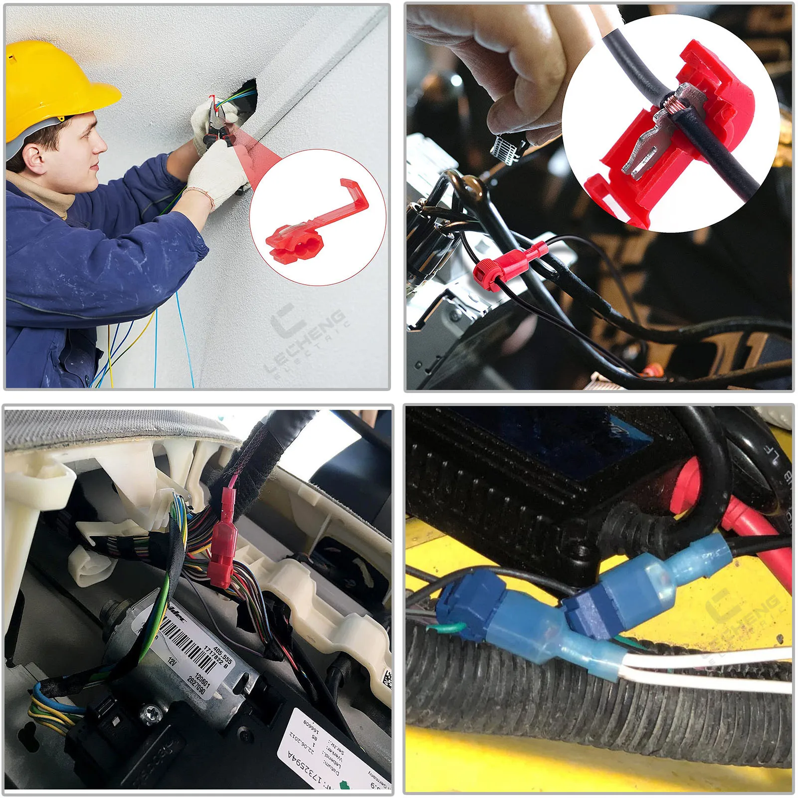 18-14AWG Blue T Tap Wire Connectors Quick Splice Wire Connectors