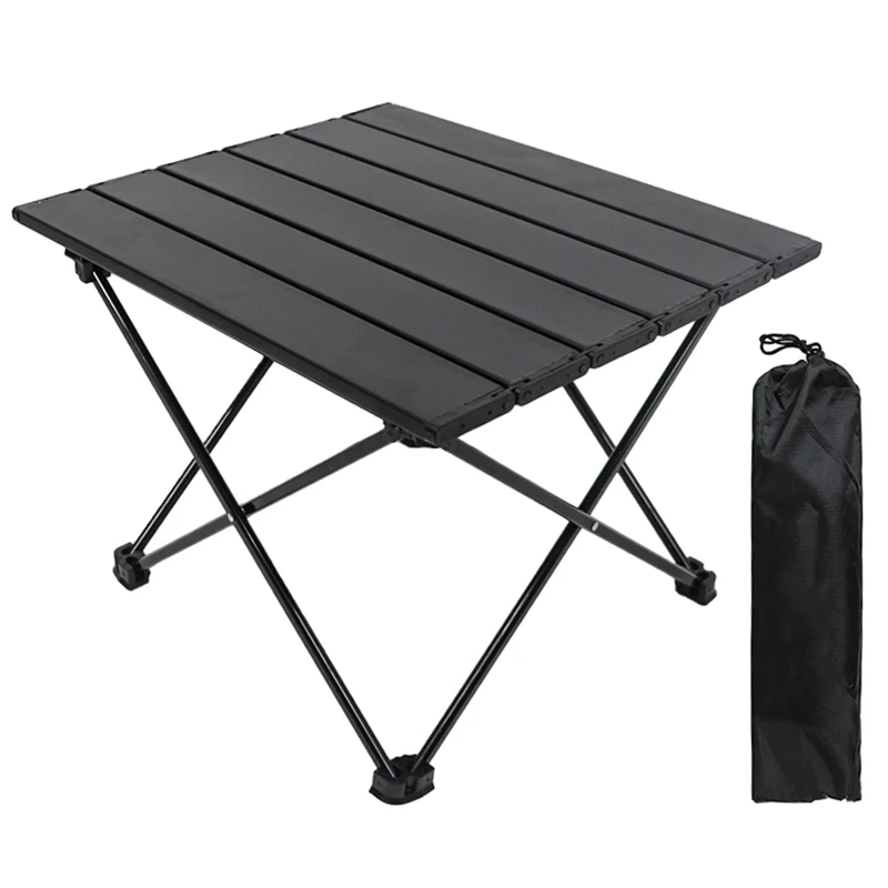 Aluminum roll up fishing beach tables folding camping picnic table