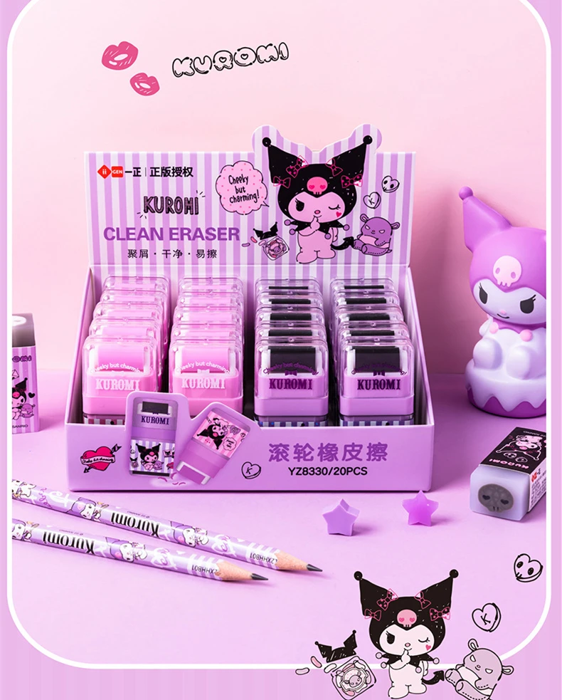 DHF774 New Arrival wholesale carton Melody Pochacco roller eraser student smear cute creative rubber stationery for children