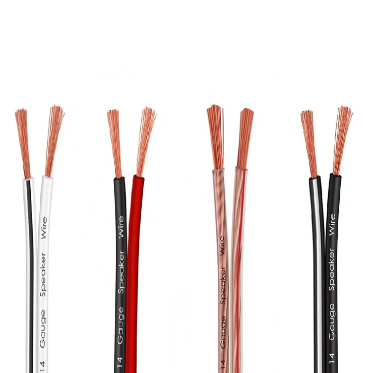high quality Speaker wire copper cabl  wire 2 core  low noise  red black parallel audio ofc audio speaker wire