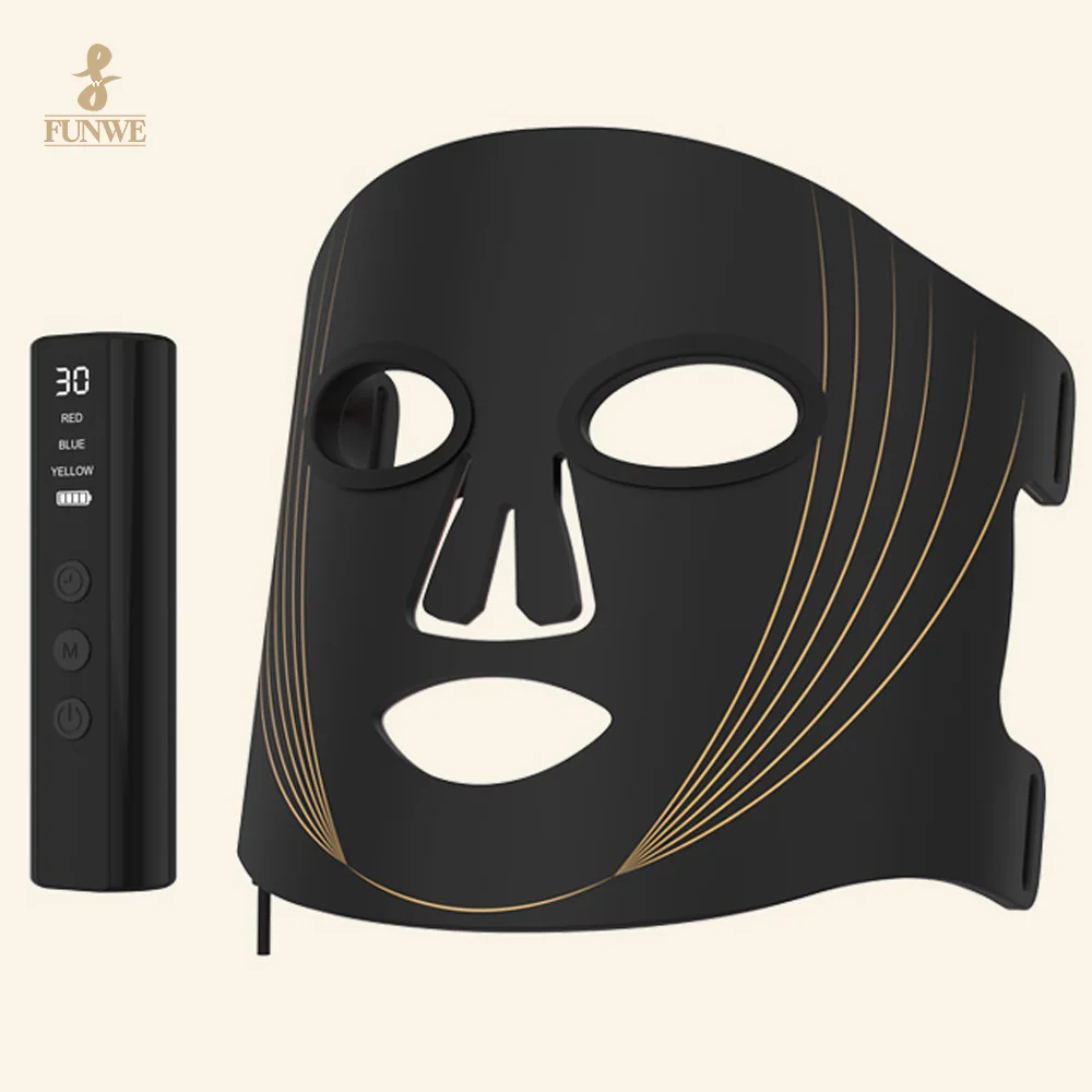 Customizable Fashion Beauty Care Tool Wireless Led Facial Light Therapy Mask Anti-Aging Silica Gel Led Facial Masks