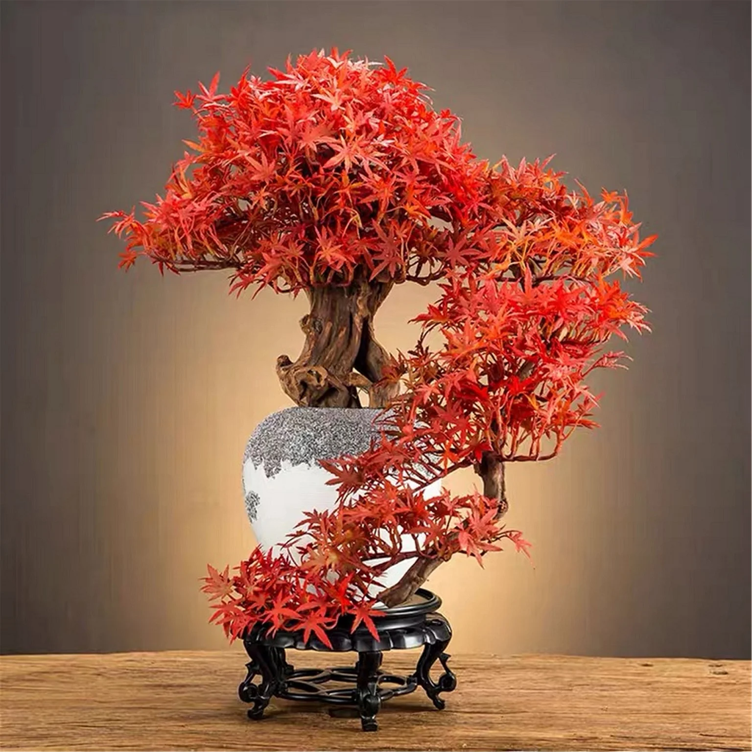 
Artificial plantmaple leaf welcoming guests Pine root hotel garden engineering tree decoration 