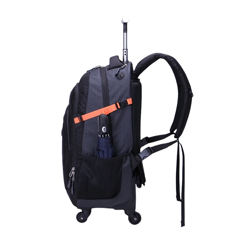 Customised Logo Rolling Backpack For Girl Wheeled School Backpack Bags Back Packs With 4 Wheels Wholesale