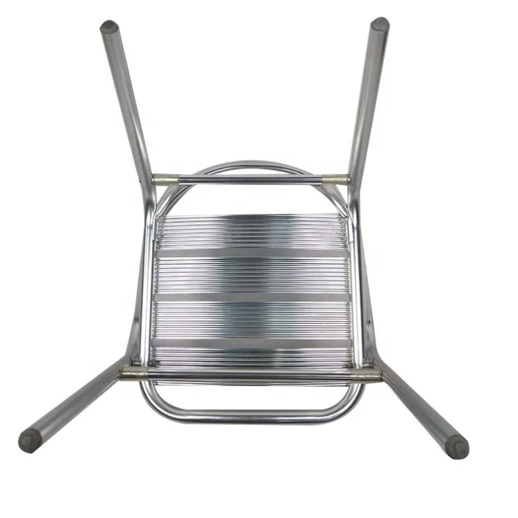 Outdoor Garden Modern Frame Airport Tube Dining Cheap Cafe Aluminum Chair