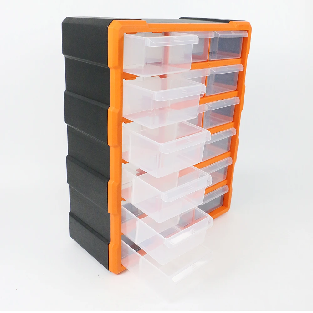 6*3 Drawers Container Transparent Plastic Storage Box for Parts and Accessories