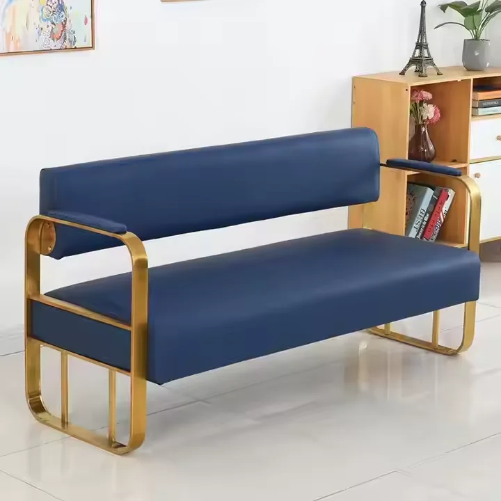 Hot Sale Modern Design Solon Waiting Chair Office Reception Hairdressing Bench Hospital Outdoor School Hotel Hall Mall Gym Salon