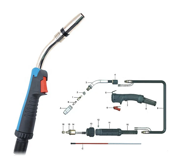 High Quality Mig MMA Welding Machine Wire Mixed Gas Welding Torch