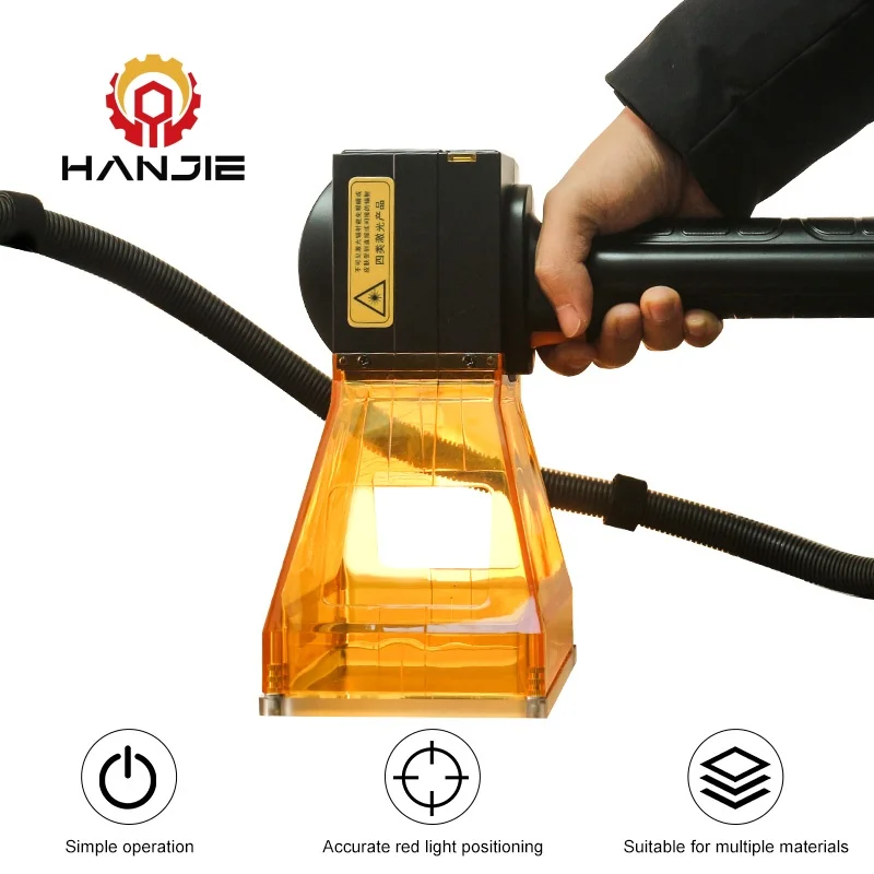 HANJIE Batch Coding Laser Marking Engraving Machine for Metal Product Logo