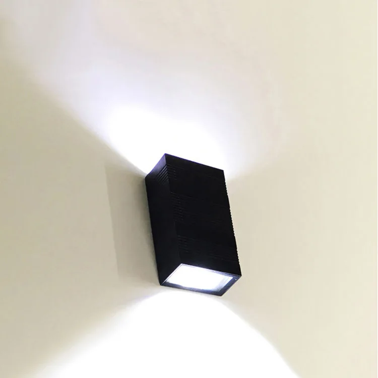 6W Square light Shaped Lighting Fixtures Decoration Aluminum exterior Wall Lamps For Hotel Garden passageway Site