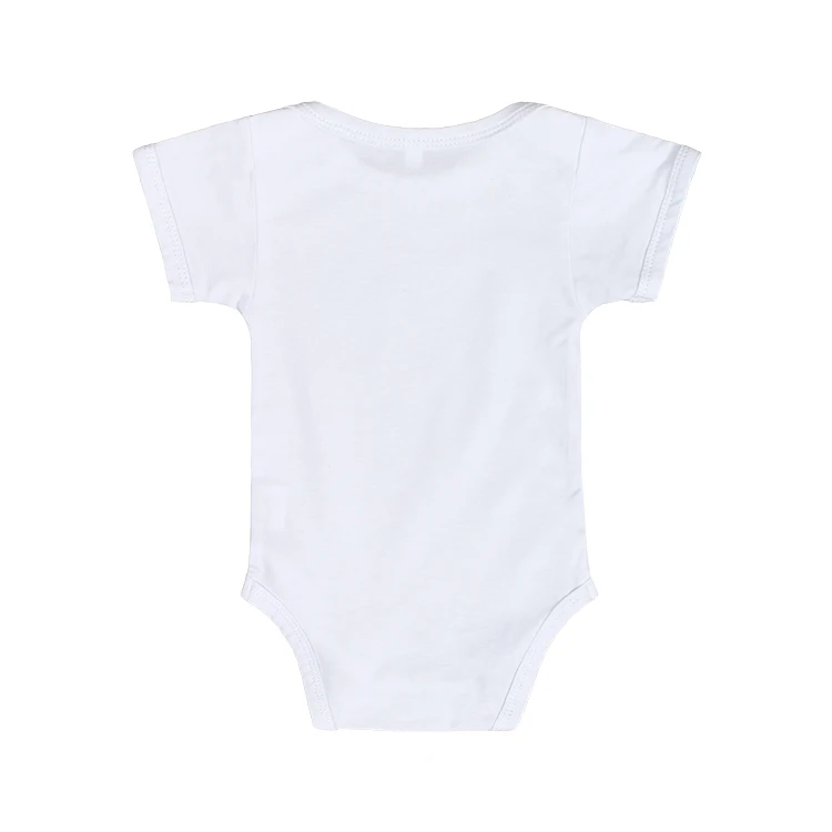 Custom Sublimation Polyester Cotton Feel Baby Onesie Clothes