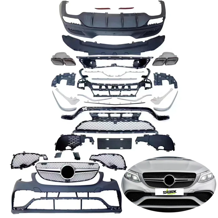 GLE63 style body kit front bumper rear bumper body kit for 2015-2018 Mercedes GLE Coupe C292 body kits