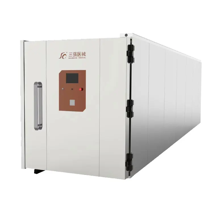 Large volume ethylene oxide gas sterilization for disinfection