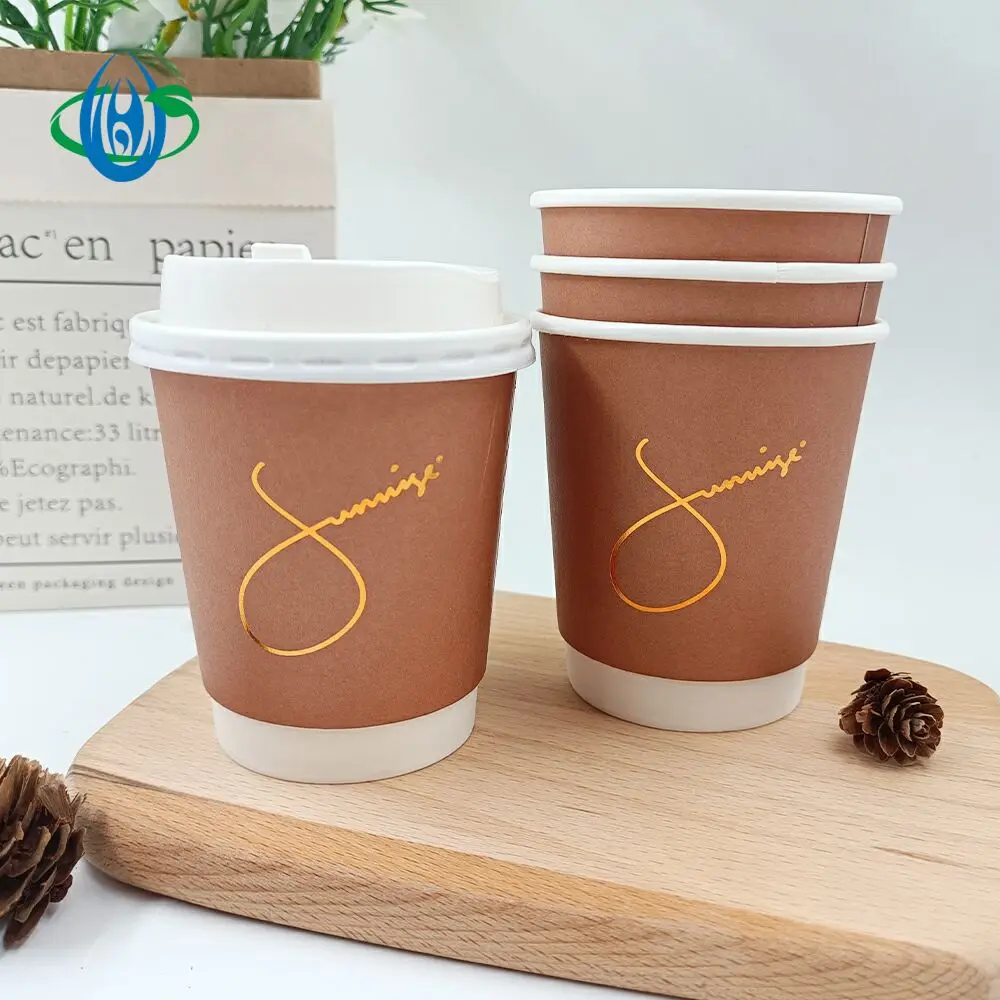 Tall White Smooth Double Wall Paper Hot Cup