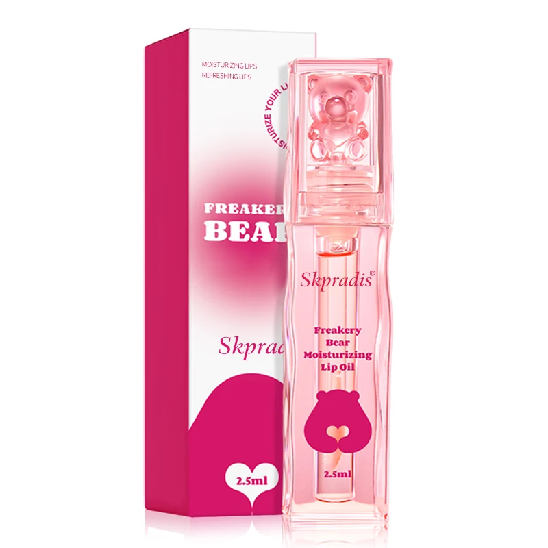 Private Label Pink Lipstick Teddy Bear Fruits Winter Clear Nourishing Natural Cute Mini Lip Balm