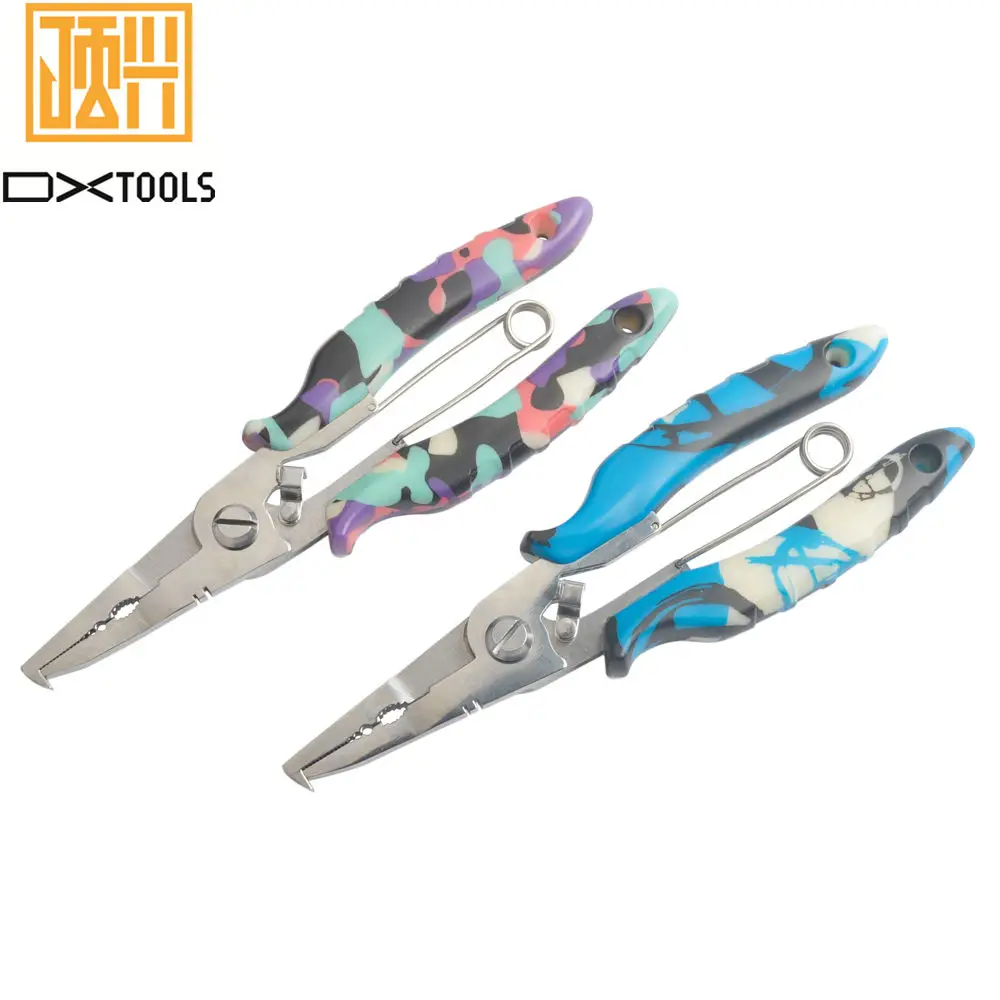 Wholesale Fishing Tackle Tools Supplies Camouflage Stainless Steel Fishing Pliers Accessories Fishing Line Cutters