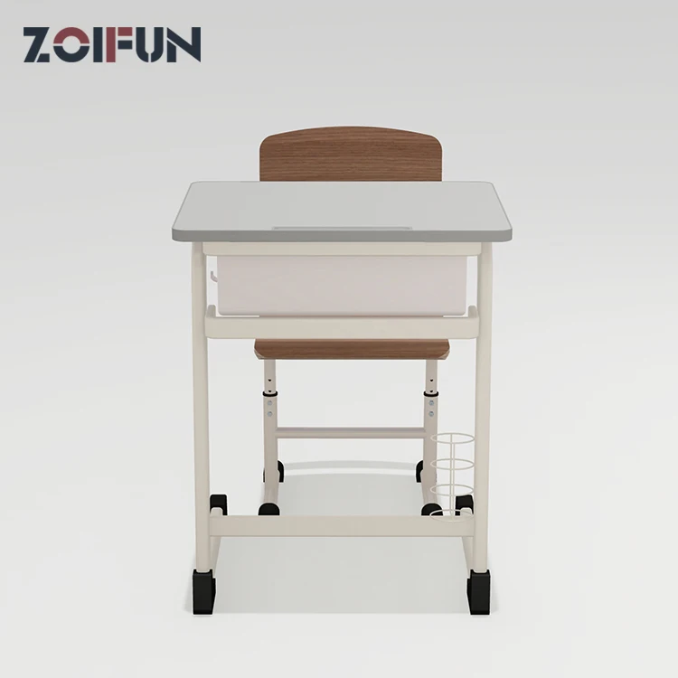 25mm MDF board customized student desk and chair for middle school student and table with drawer