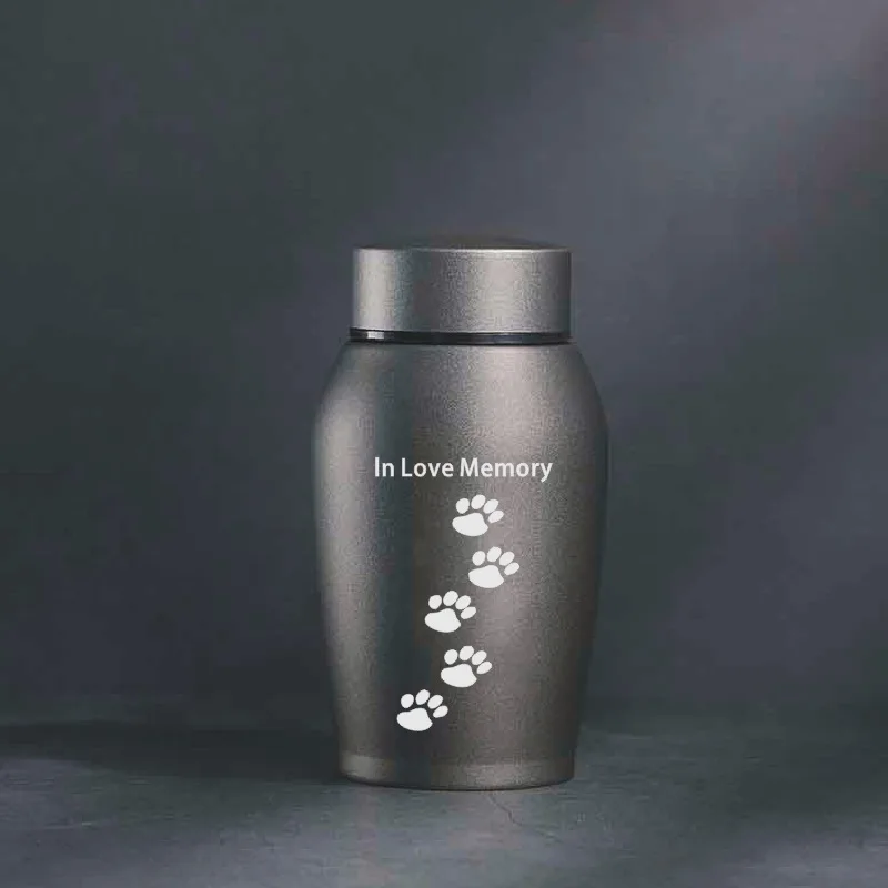 Pet Coffins And Urns Pet Products Pet Cleaning Stainless Steel Round Can Color Optional Factory Direct Sale Custom Logo
