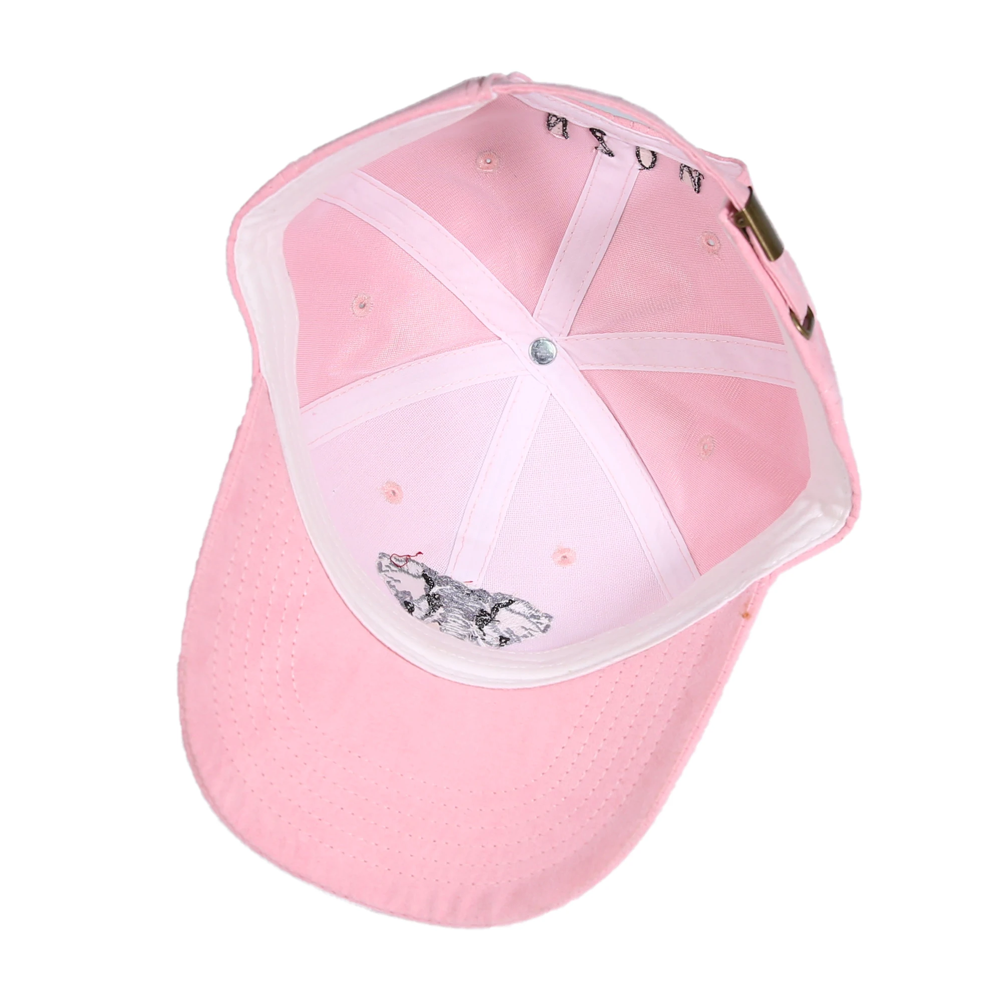 New Arrivals Cute Velvet Baseball Cap Embroidered Logo Pink Suede Dad Hat For Girls And Women