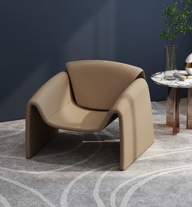 Высококачественный роскошный Однорычажный стул, креативный простой кожаный диван, мебель для гостиной, домашняя мебель, итальянское кресло для отдыха