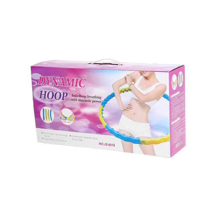 Magnet massage Colorful Detachable Body Slimming Hoola Sport Gym Hoop Magnetic Massage Hoola Fitness Yoga Hoop